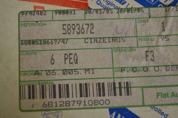 Ref: 5893672 Cinzeiro  Fiat Punto NOVO - Imagen 5