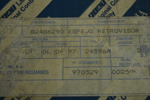 Ref: 82486290 Espelho Retrovisor Fiat Croma NOVO - Imagen 2