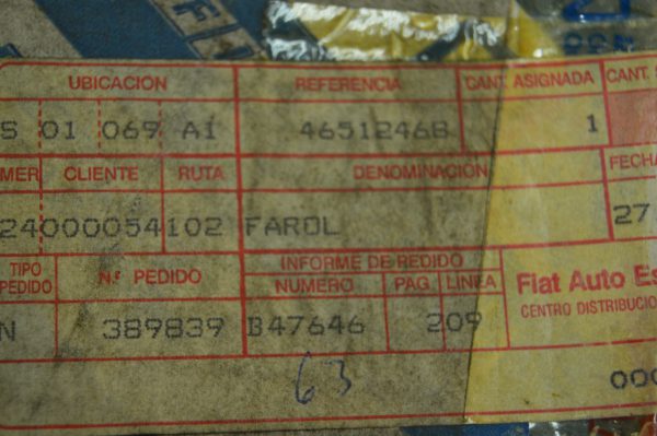 Ref: 46512468 Farol Dianteiro Direito Fiat Multipla NOVO - Imagen 5