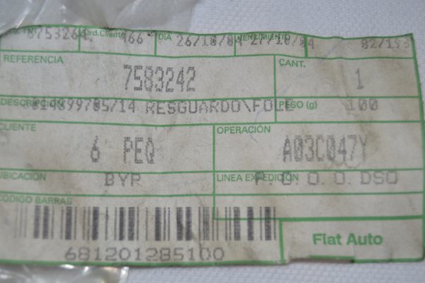 Ref: 7583242 Fole da Direção do Eixo Dianteiro Fiat Uno NOVO - Imagen 2