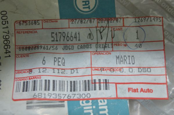 Ref: 51796641 Cabos Airbag Fiat Stilo NOVO - Imagen 2