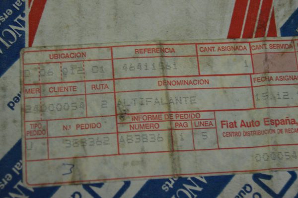 Ref: 46411561 Coluna de Som Fiat Marea NOVO - Imagen 2