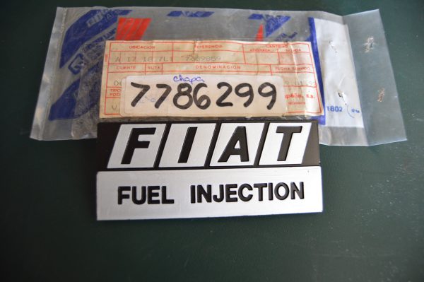 Ref. 7786299 Emblema Fiat Fuel Injection NOVO