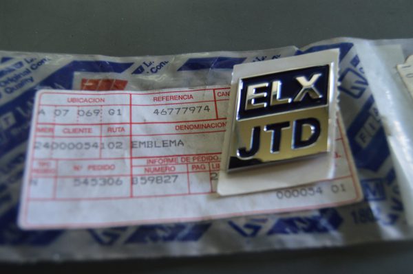 Ref. 46777974 Emblema "ELX JTD" Fiat Doblo NOVO