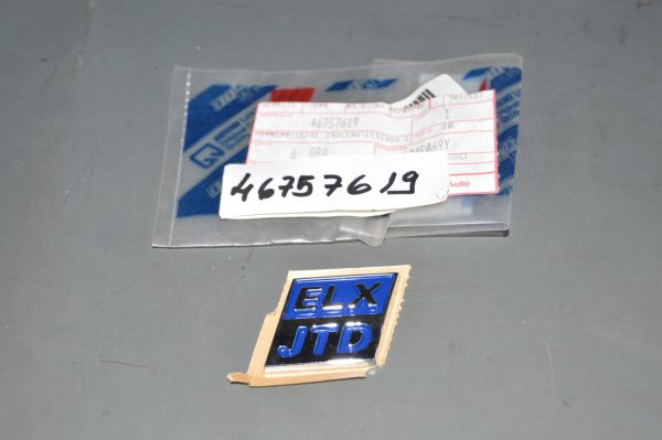 Ref. 46757619 Emblema "ELX JTD" Fiat Punto NOVO